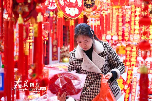 Shopping for Spring Festival goods brings festive cheer to E China's Jiangsu